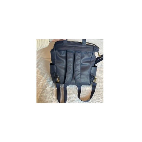 Lily Jade Caroline Convertible Tote Navy Blue Vegan Leather - Picture 6 of 11